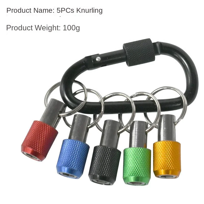 Colorful 6pc Aluminum Multi-Function Keychain Socket Set for Car Parts, Handy Drive Train & Diff Nut/Tool Organizer.