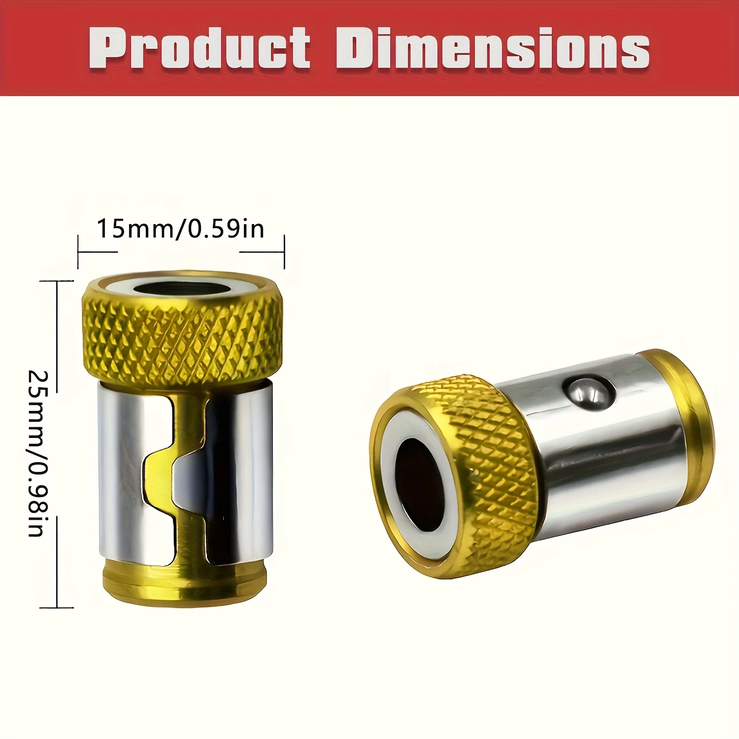 Magnetic Bit Holder Electric Alloy Magnetic Ring Screwdriver Bit Strong Head Anti Slip Magnet Ring for Phillip Bit Magnetizer