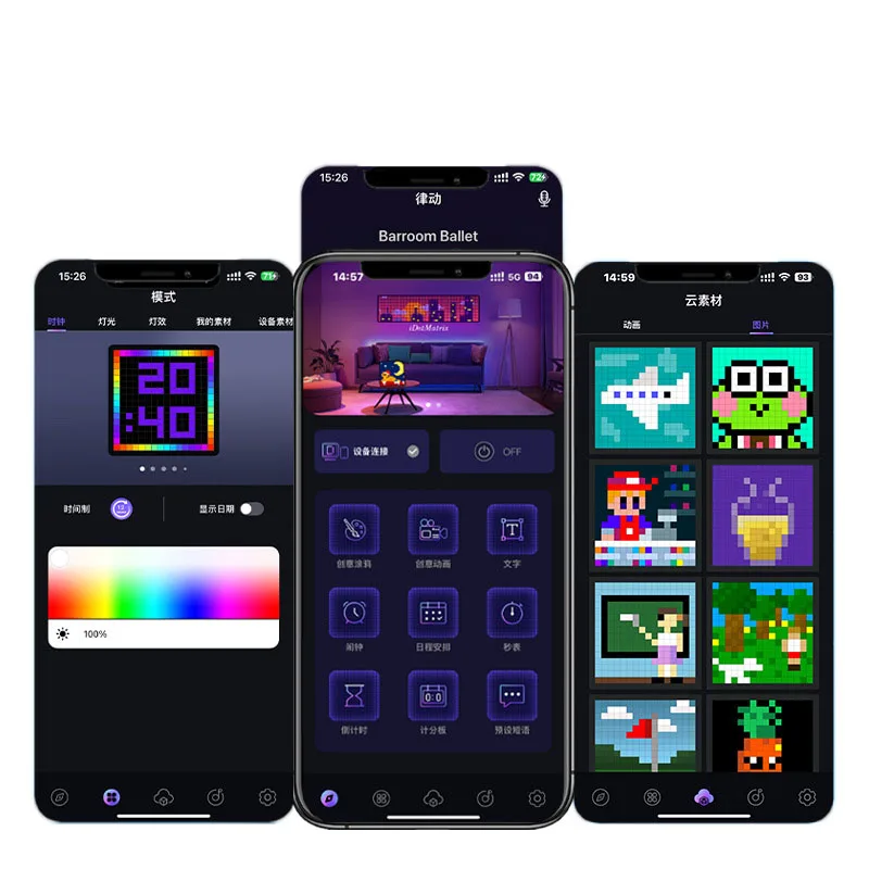 20X20Cm 16X16 Pixel Diy Geanimeerde Expressie Scherm, Led Full-Color Scherm, Bluetooth Programmeerbaar Rugzak Scherm