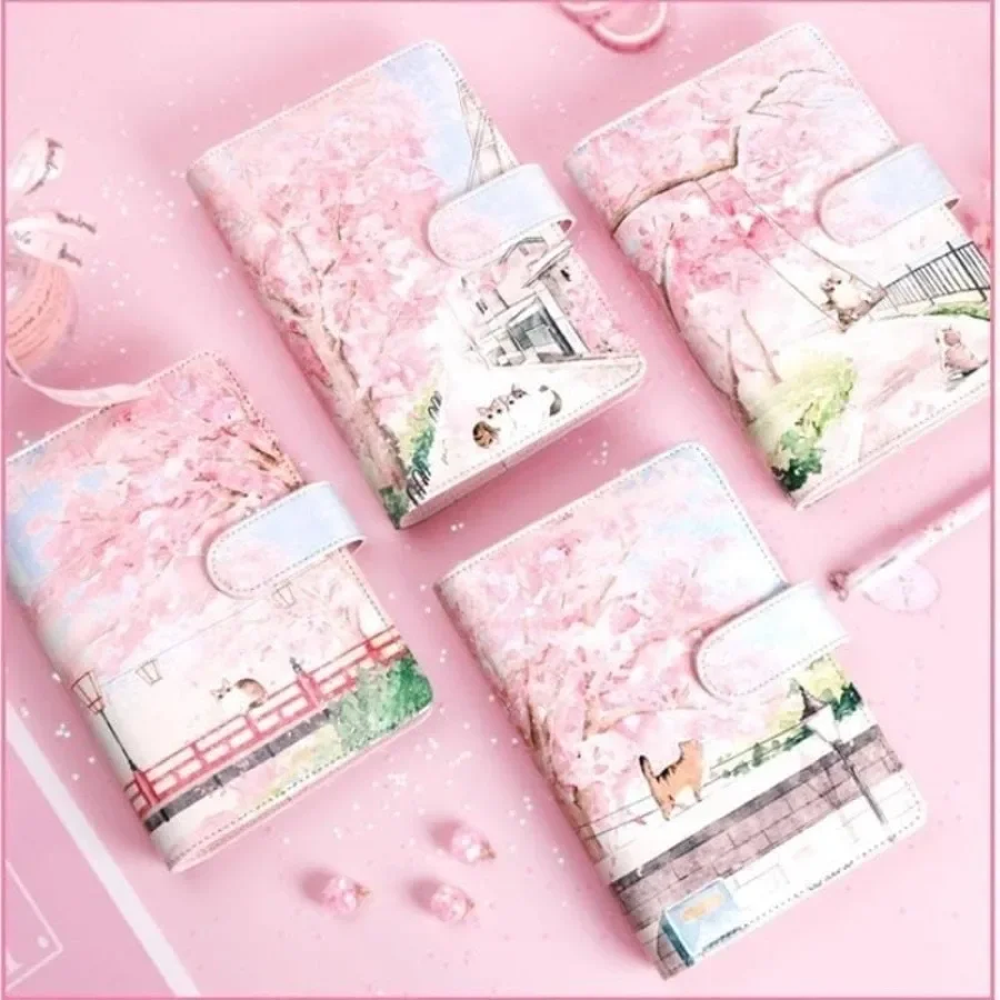 Hand Account Book Gift Box Set A6 Loose-Leaf Notebook Agenda Planner Gift Set Student Notebook Stationery Color : C