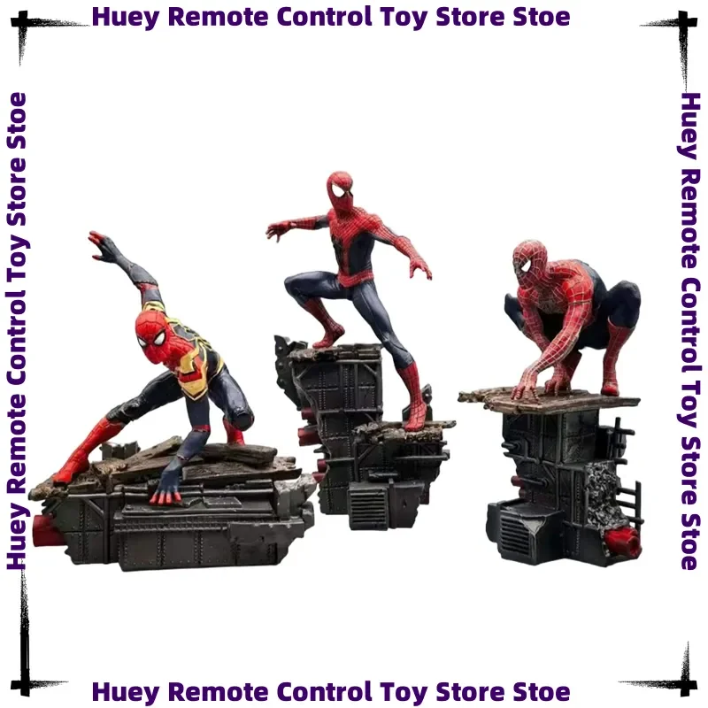 Set di 3 action figure di Spider-Man, statue di modelli da collezione Marvel per decorazioni da scrivania, regalo per fan e collezionisti