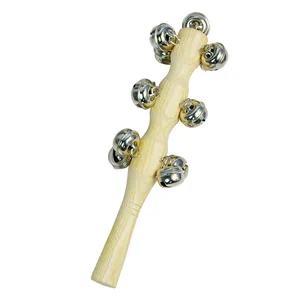 Đồ chơi nhạc cụ bằng gỗ cho trẻ em, trống sinh thái, Maracas Brown, Đồ chơi âm nhạc bộ gõ, đồ chơi giáo dục trẻ em 6 Bán hàng chính Maracas Madeira - №1