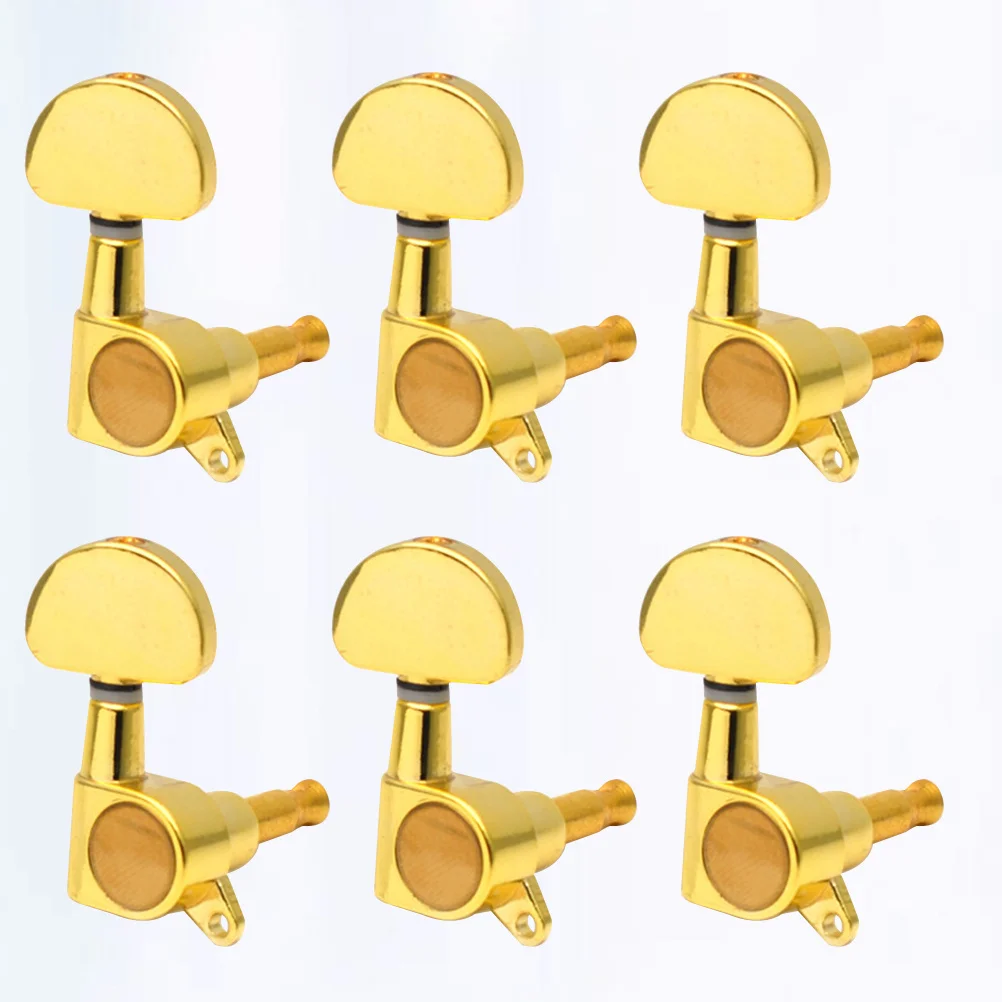 

6Pcs Tuning Pegs Guitar Machine Heads Large Handle Replacement for Electric Wooden Guitar Durable Professional Set