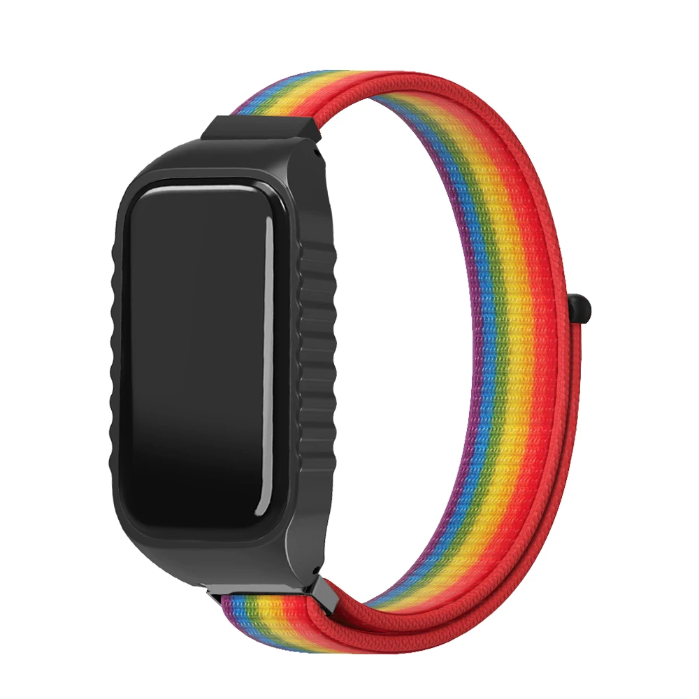 Nylon Watch Strap with Protective Case For Redmi Band 2 Quick Release Hard-wearing Replacement Adjustable Sport Smart Watch Band