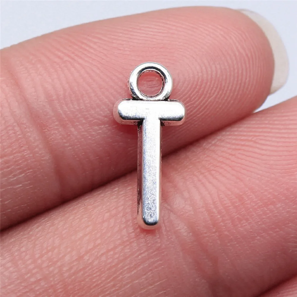 Antique Silver Letter Number Charm Pendant Alloy Name Anniversary Pendant For DIY Bracelet Necklace Jewelry Making Supplies