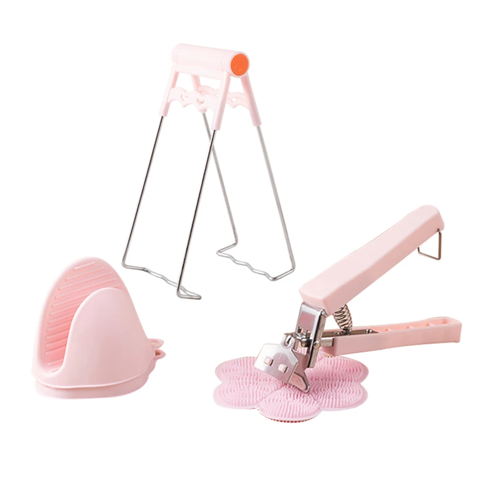 Non-slip Bowl Clip Kit Anti-Scald Plate Kitchen Accessories Holder Clamp for Pan Pot