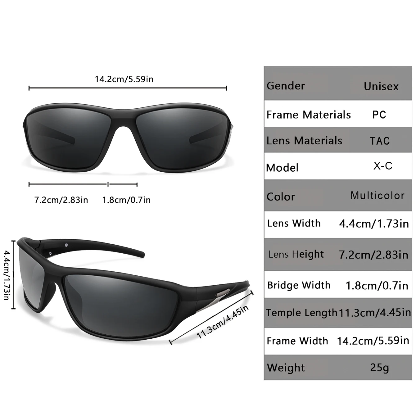 Classic Polarized Cycling Sunglasses for Men and Women Simple Fashion Shades for Outdoor Sports, Running, Hiking, Baseball