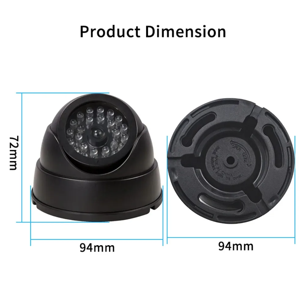 New Red Flashing LED Light Fake CCTV Security Camera For Home Office Surveillance Security System Black/White Dummy Conch Camera