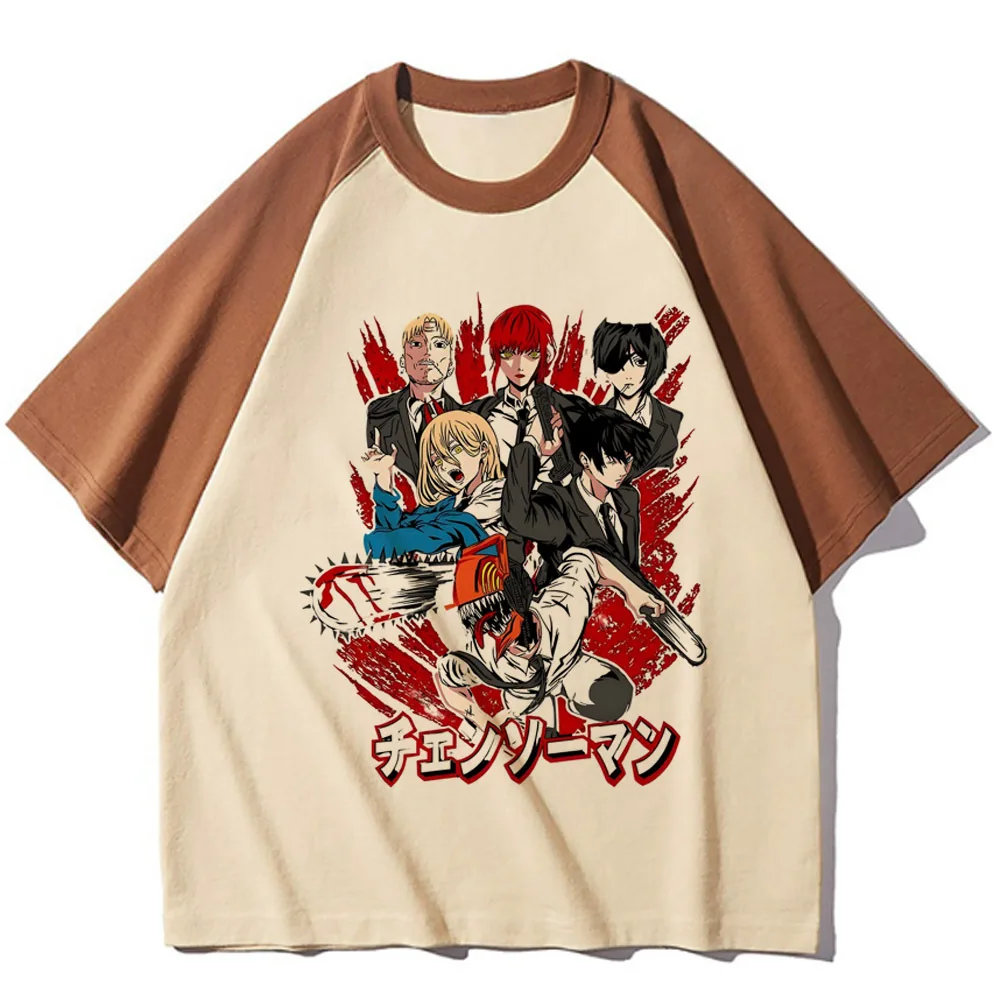 Chainsaw Man top tees teen clearance sales 80s kawaii cheap 2000s tshirt grunge japanese goth 80s jojifuku