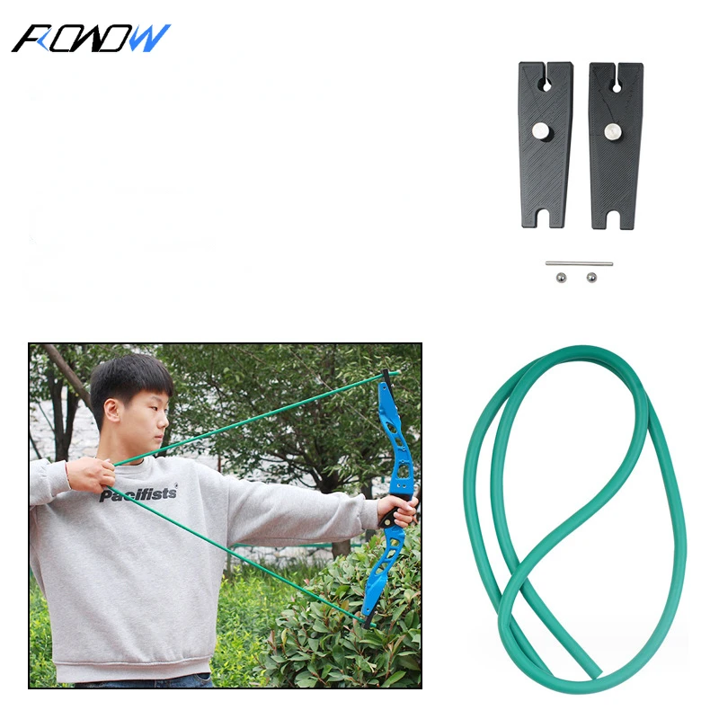 ROWOW Archery Trainer To Exercise Arm Strength Elastic Rubber Tube Suitable for ILF Interface with Adjustable Poundage