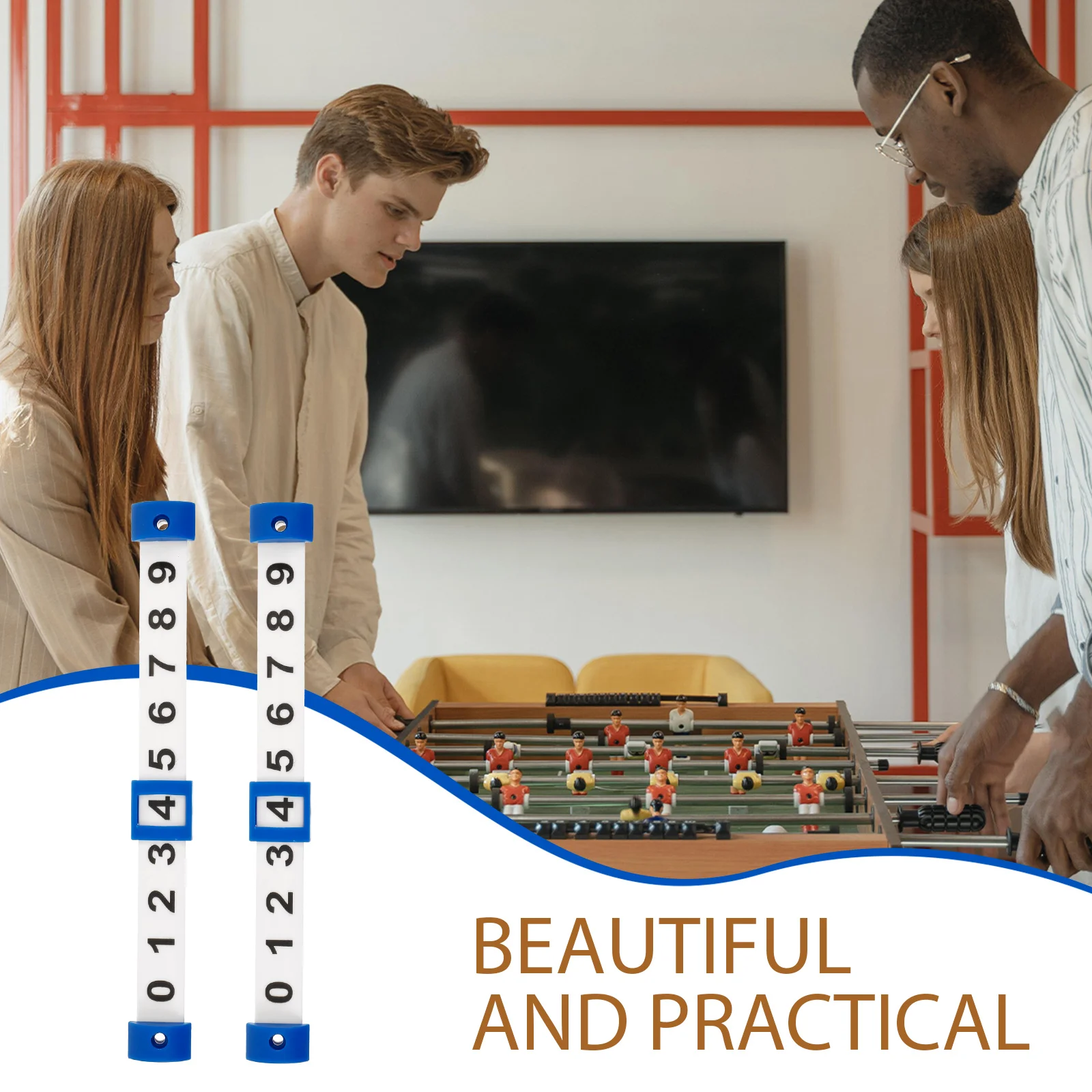 

2 шт., счетчики очков для настольного футбола, прочные пластиковые счетчики очков для настольного футбола, портативные принадлежности для настольных игр, счетчики очков