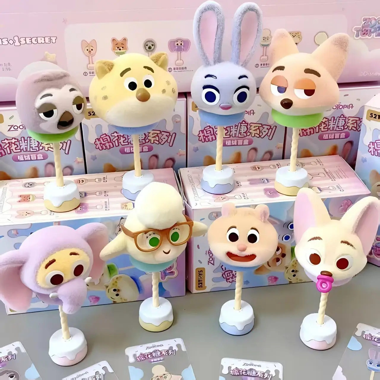 

Genuine Zootopia Blind Box Marshmallow Series Flocking Blind Box Model Figure Cute Doll Girl Gift Toys Desktop Ornaments