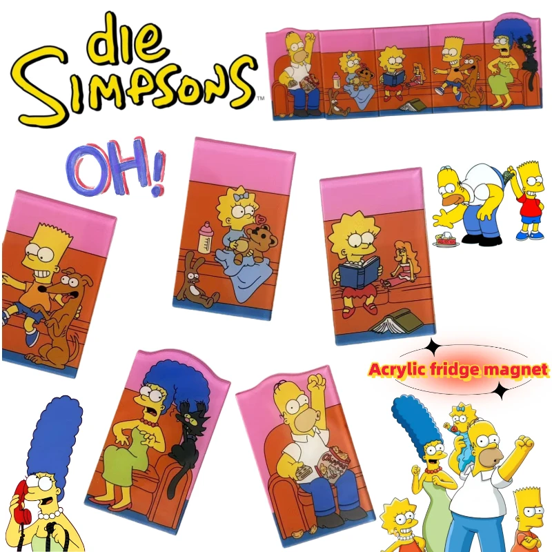 

The Simpsons Bart Simpson Anime Two-Dimensional Acrylic Refrigerator Magnet, Wardrobe Cabinet Personalized Magnetic Decoration