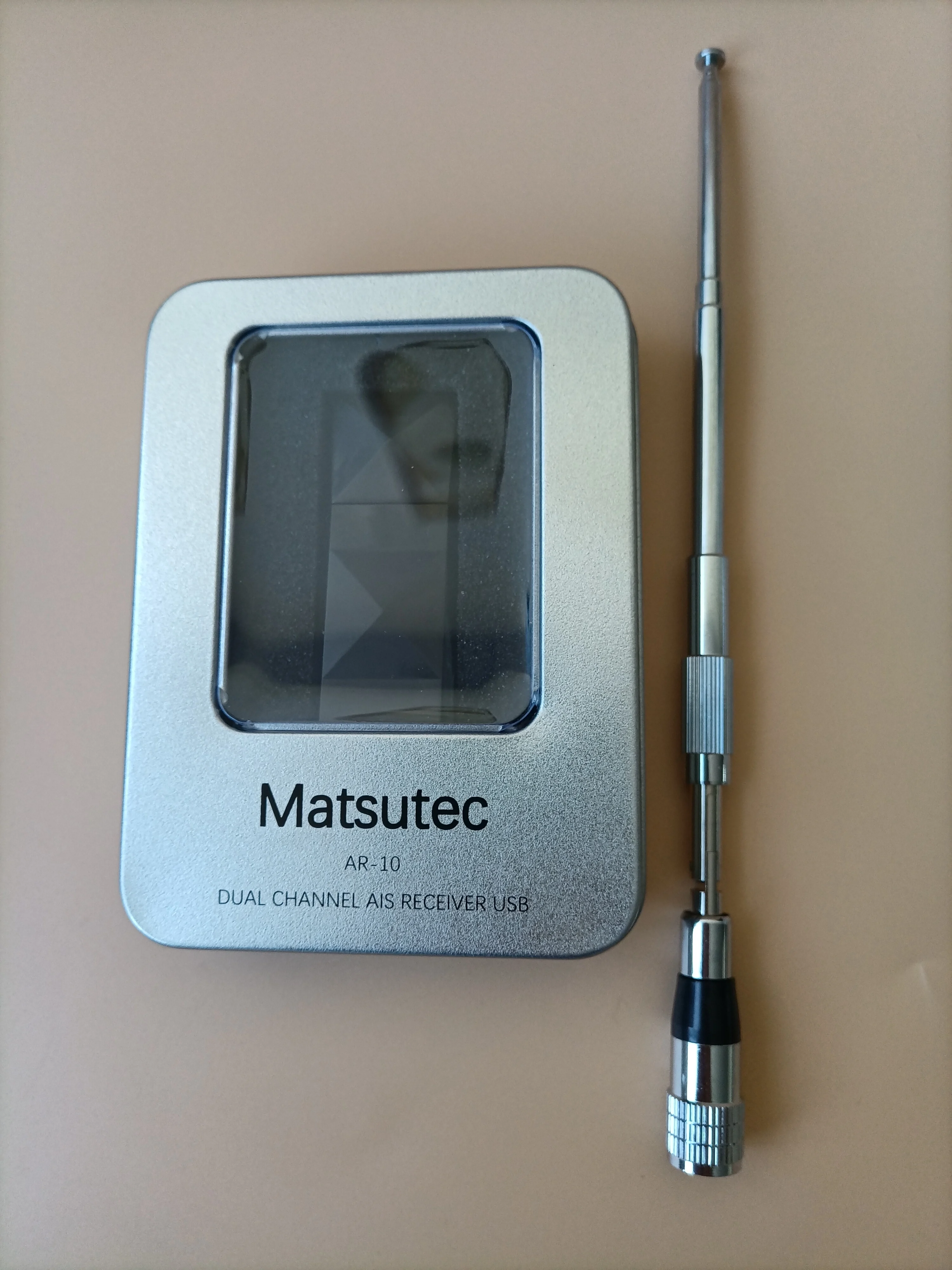 جهاز استقبال USB AIS ثنائي القناة AR-10 بحري (مخرج USB)