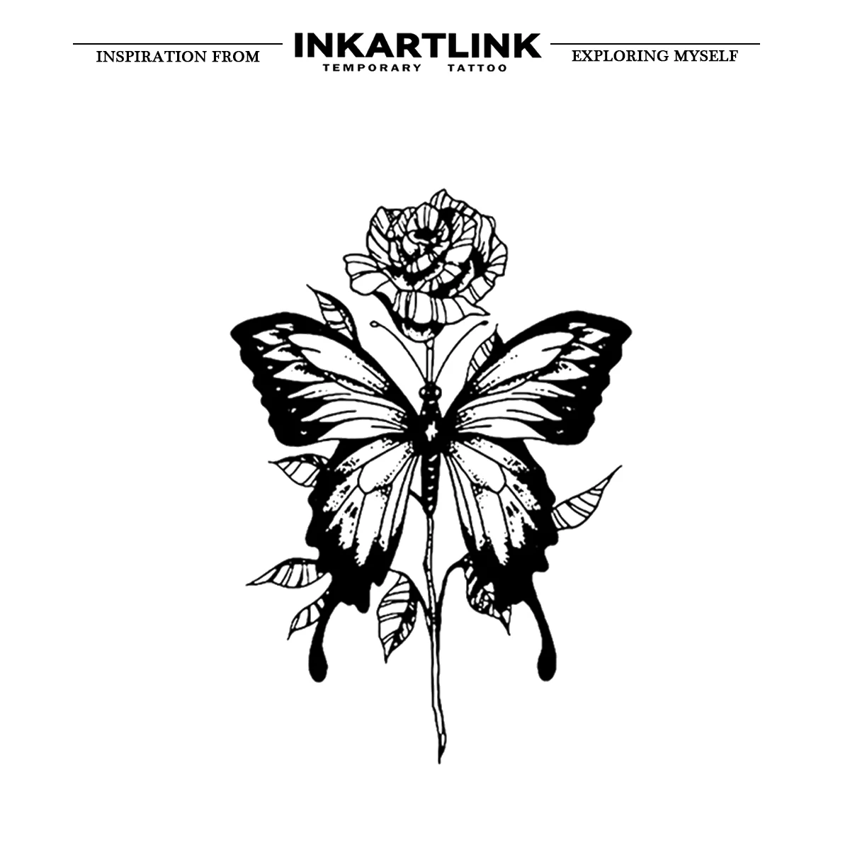 ملصق وشم مؤقت على شكل فراشة، وشم سحري مقاوم للماء، وشم مزيف يدوم حتى 15 يومًا، وشم شبه دائم