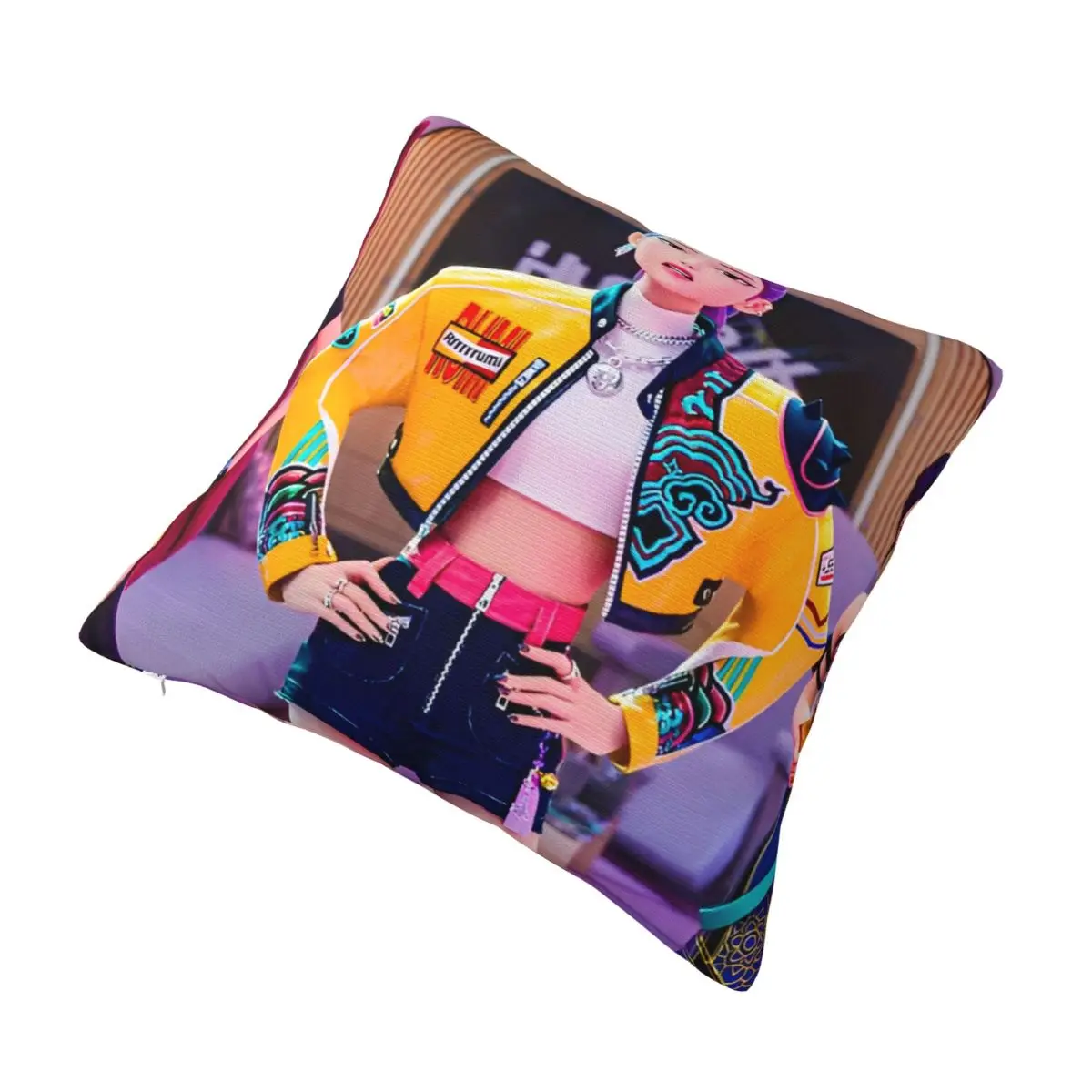 كيس وسادة Kpop شيطان الصيادين غطاء وسادة ناعم الرجعية العصرية غطاء الوسادة الرسم سادات لكرسي غرفة المعيشة