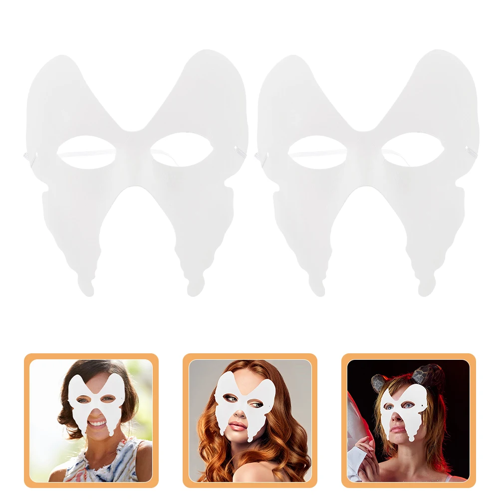 

5pcs White Diy Paper Mask Set Masquerade Party Half Face Carnival Mardi Gras Costume Event Comfortable Lightweight Decorative