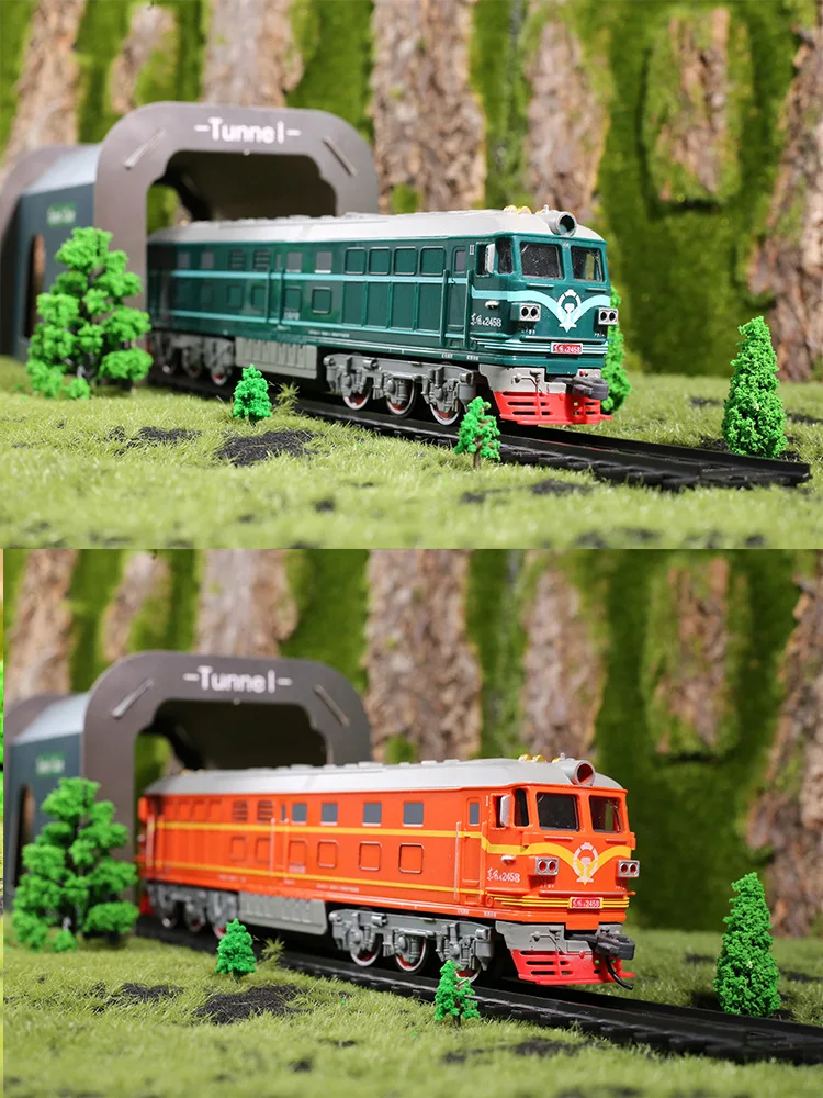 Simulation Dongfeng Train Head Aole Diesel Locomotive 4B Electric Track Train Collection Vehicle Toys