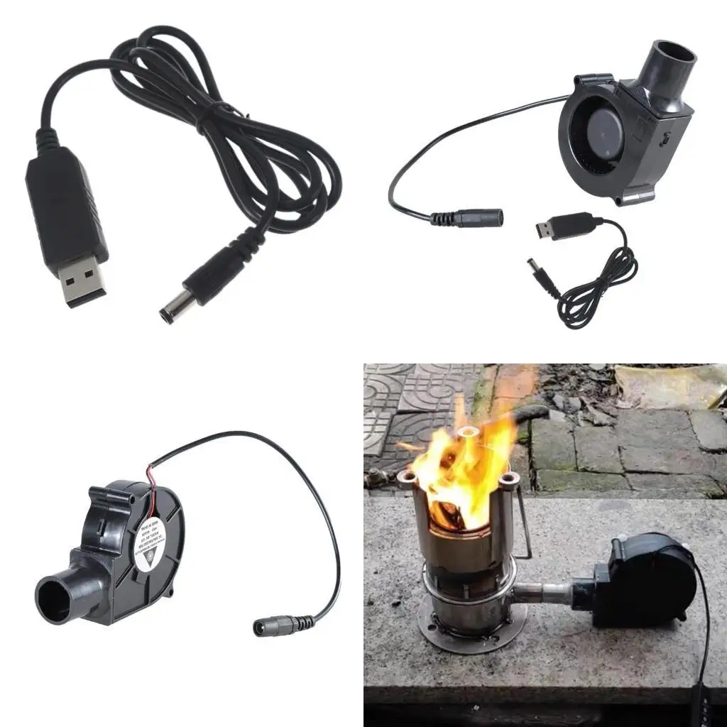 

R9UF Multifunction USB Speed Blower Fan Low Noise Blower Easy Carry for Outdoor Cooking