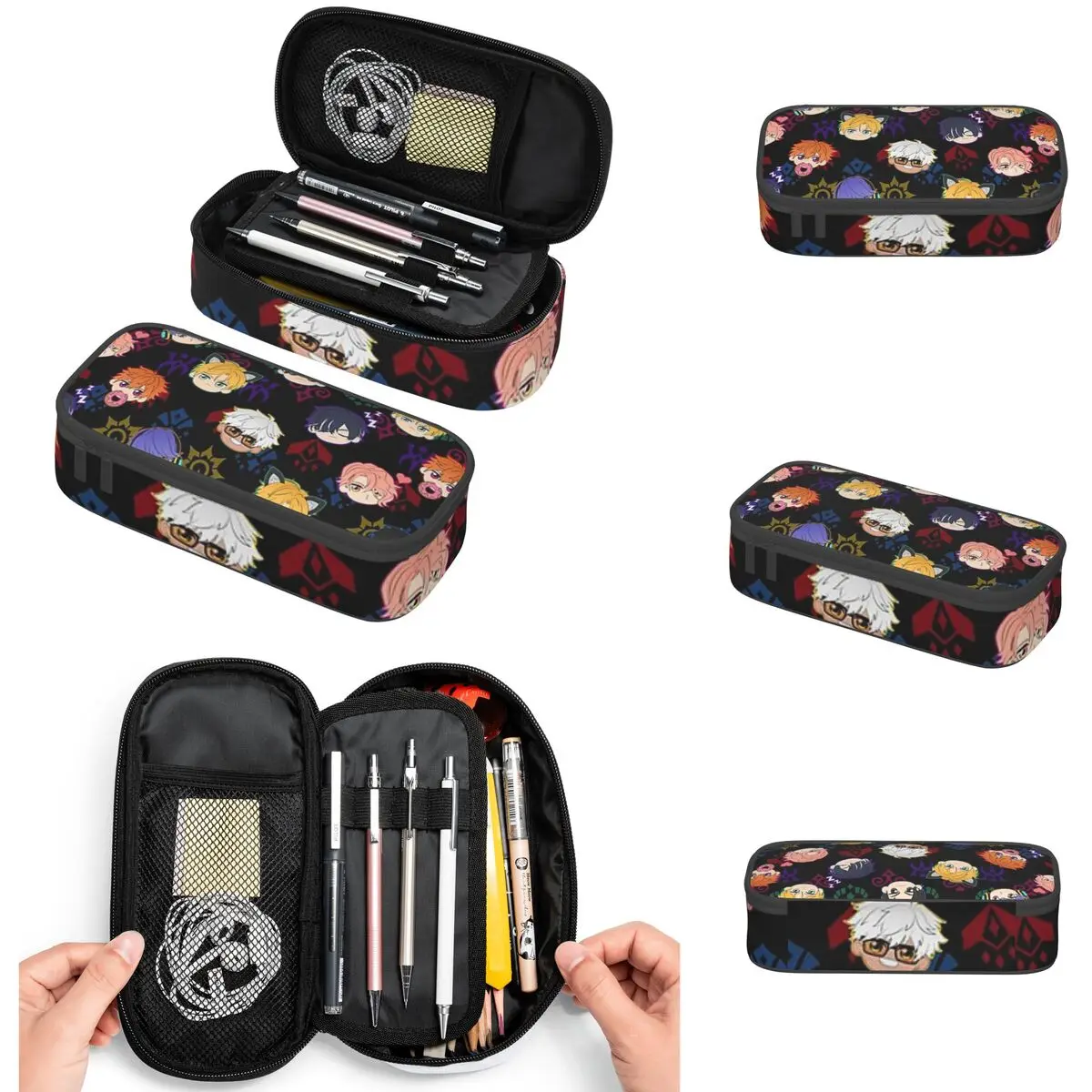 Obey Me - Demon Brothers Pencil Cases Large Capacity Pen Bags Pen Box Pencil Pouch For Boys Girls Students Stationery School