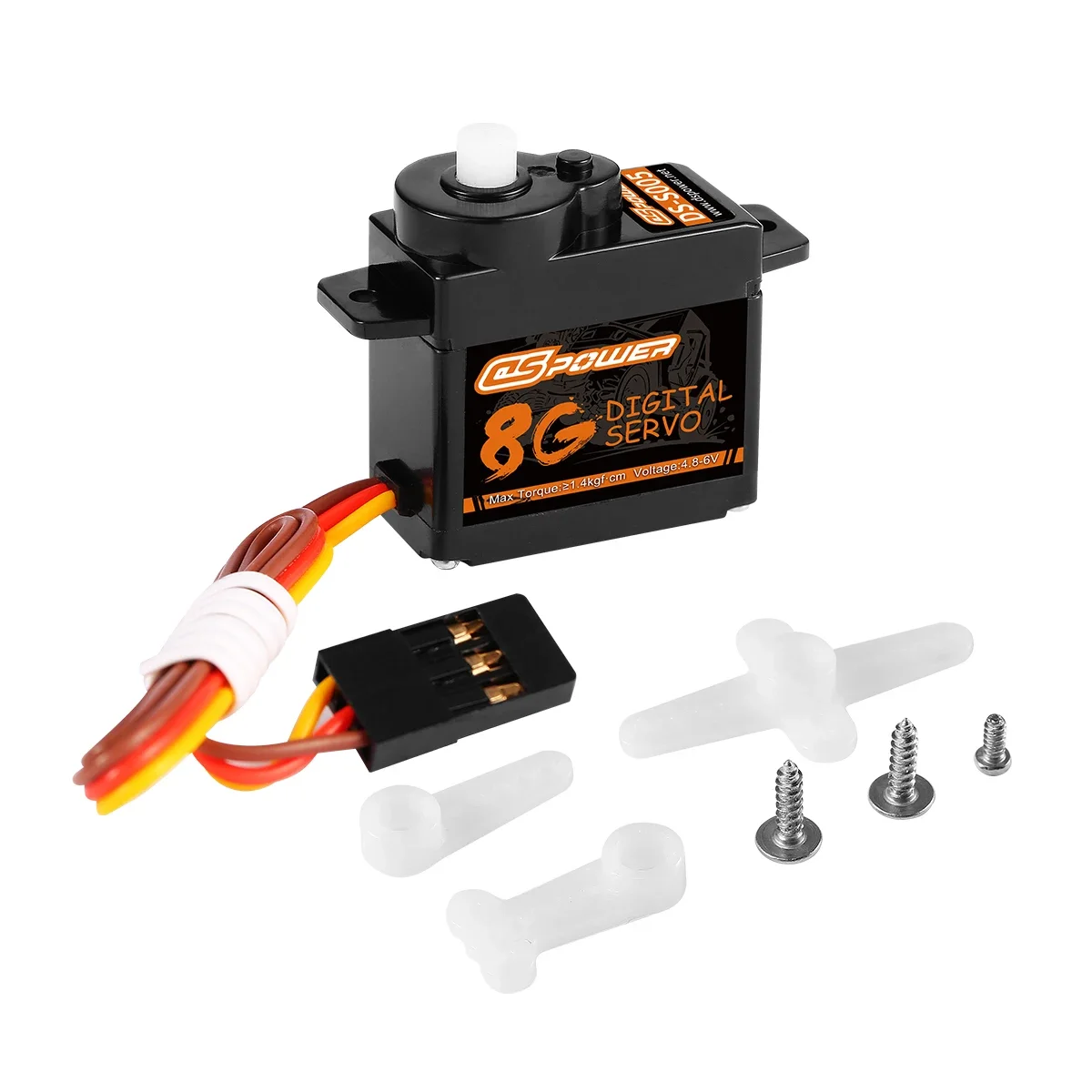 DSPOWER 2g 3,7g 4,3g 5g 6g 8g 9g Digital Micro Servo Kunststoff/Metall Getriebe JR Stecker für RC FPV Drone Starrflügel Hubschrauber Auto Boot