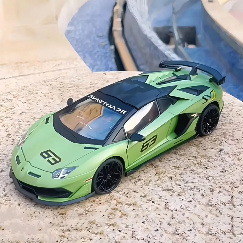 Lamborghini 1:18 ‌ Modellini di Auto SVJ63 Apollo EVO in Lega Pressofusa, Miniature di Auto Sportive con Luci e Musica, Veicoli Giocattolo per Bambini e Adulti