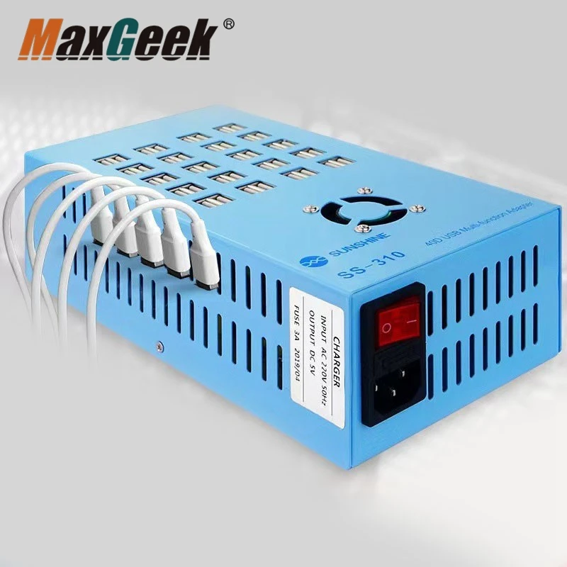 Maxgeek SS-310 40 Ports USB Adapter Multi-function Practical Adapter PD QC3.0 Fast Charging for Cellphone and Tablet PC Repair