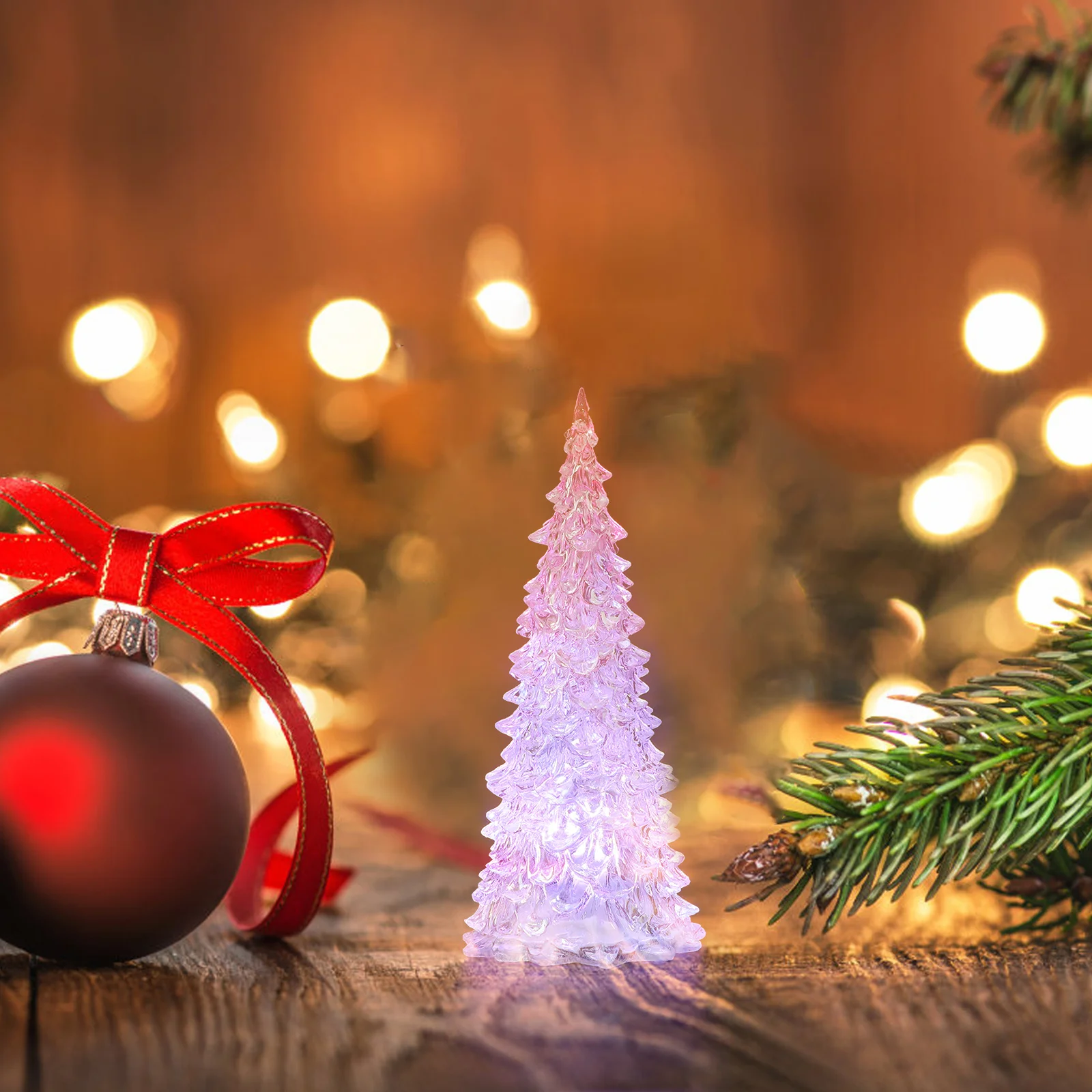 

3Pcs Color Changing LED Christmas Trees Light Up Mini Xmas Tabletop Prelit Small Xmas Tree Holiday Decor Bottle Brush Trees