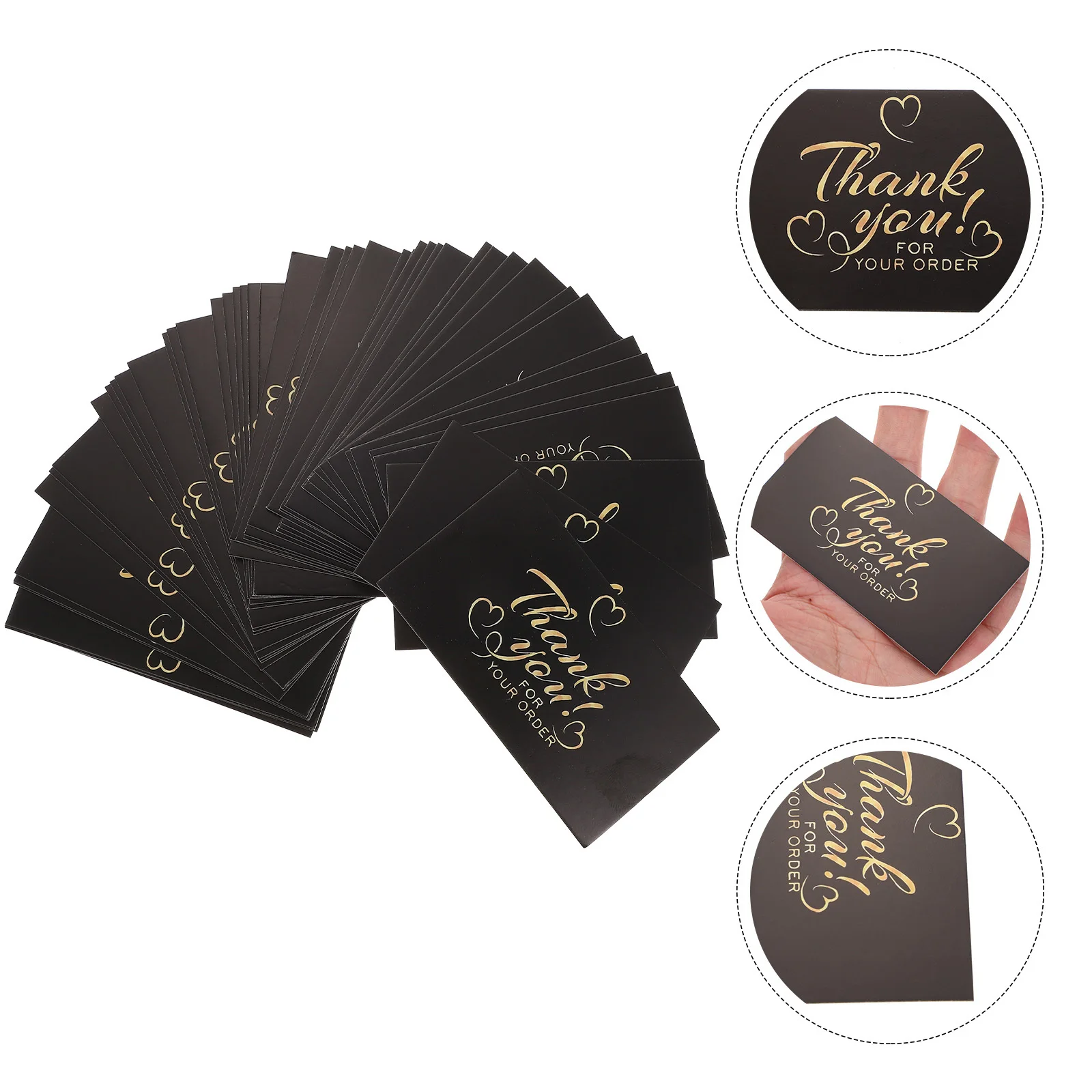 50pcs Thank You Cards Small Flower Decorative Blank Thank Cards Bulk For Wedding Baby Shower Delivery Shop Supply Accessory