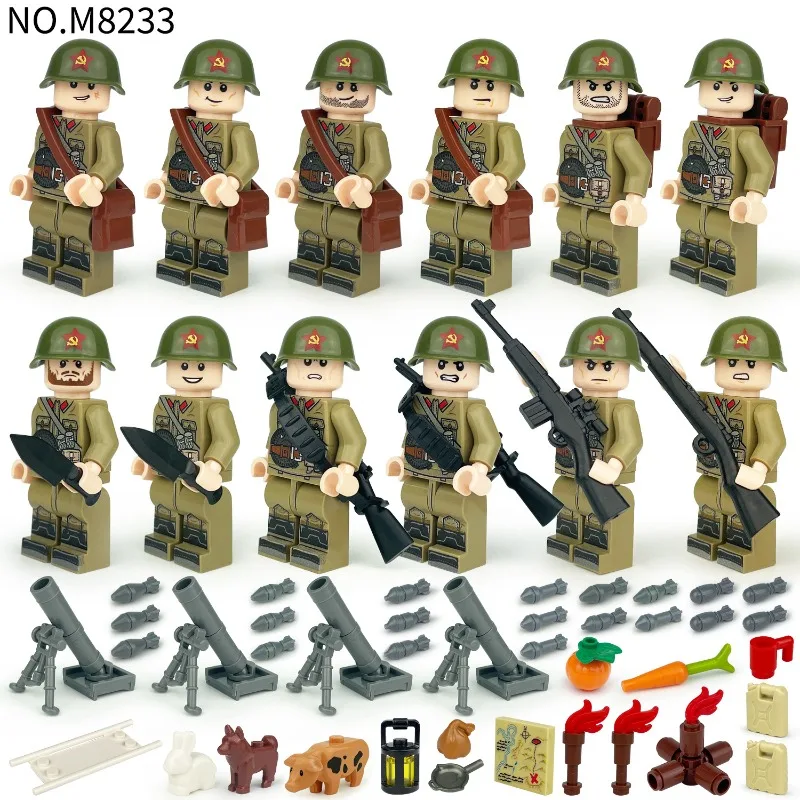 

Stretcher military Soviet field troops miniature cross-border wholesale children assembled small particles building block toys