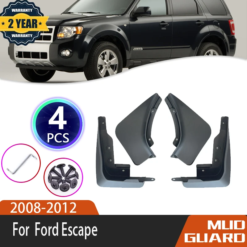 4 Piece Set Of Car Fender For Ford Escape 2008~2012 Fender Splash Fender Automobile Trim Panel Car Accessories