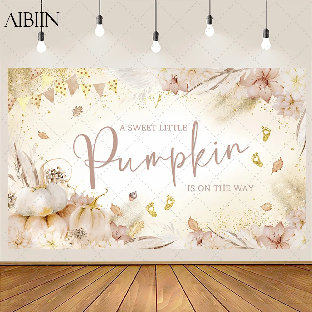 اليقطين استحمام الطفل خلفية الزخرفية الجنس تكشف عيد ميلاد حزب ديكور الاطفال صبي فتاة استحمام الطفل