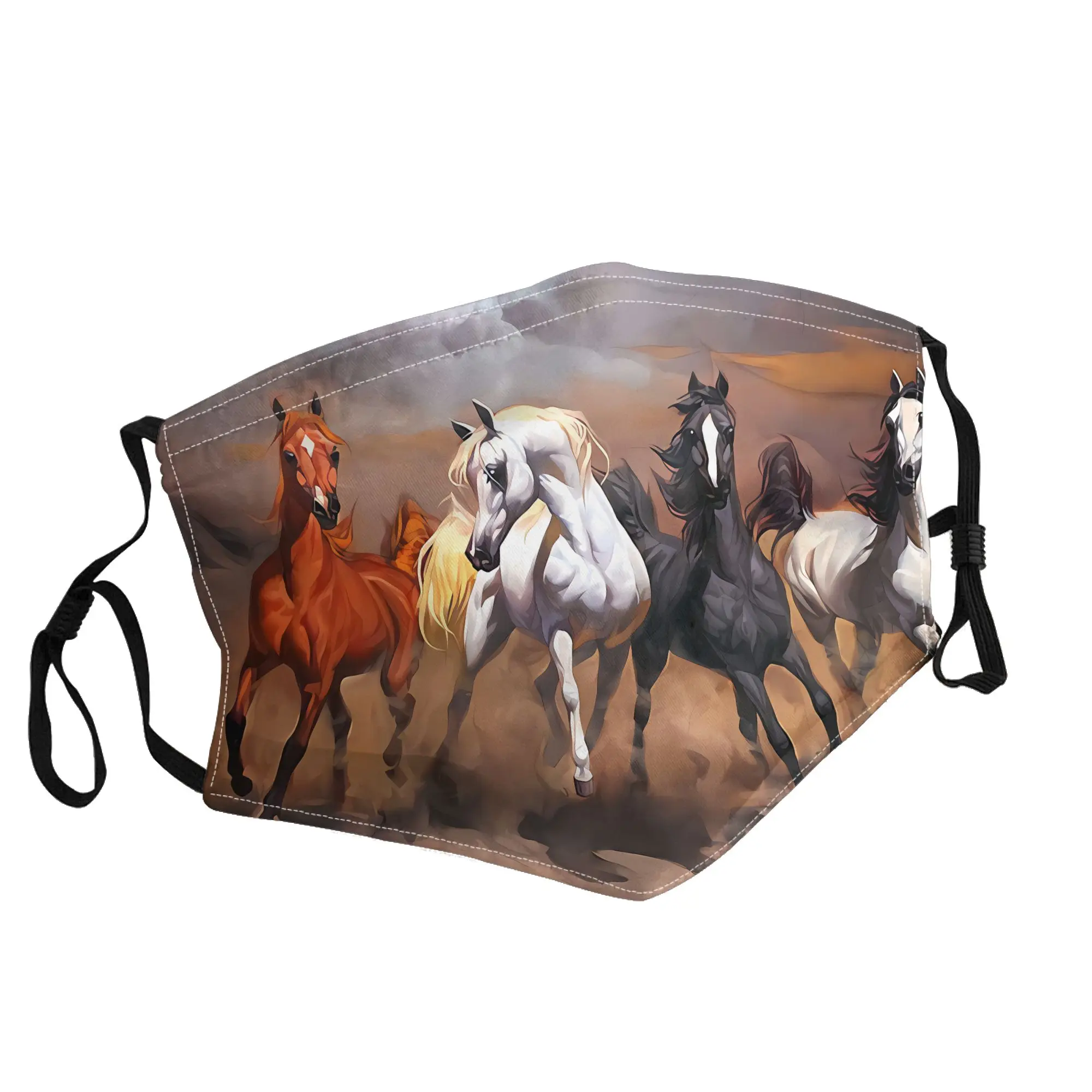 

Galloping Horses Running Horse Mask Unisex Outdoor Fashion Printed
