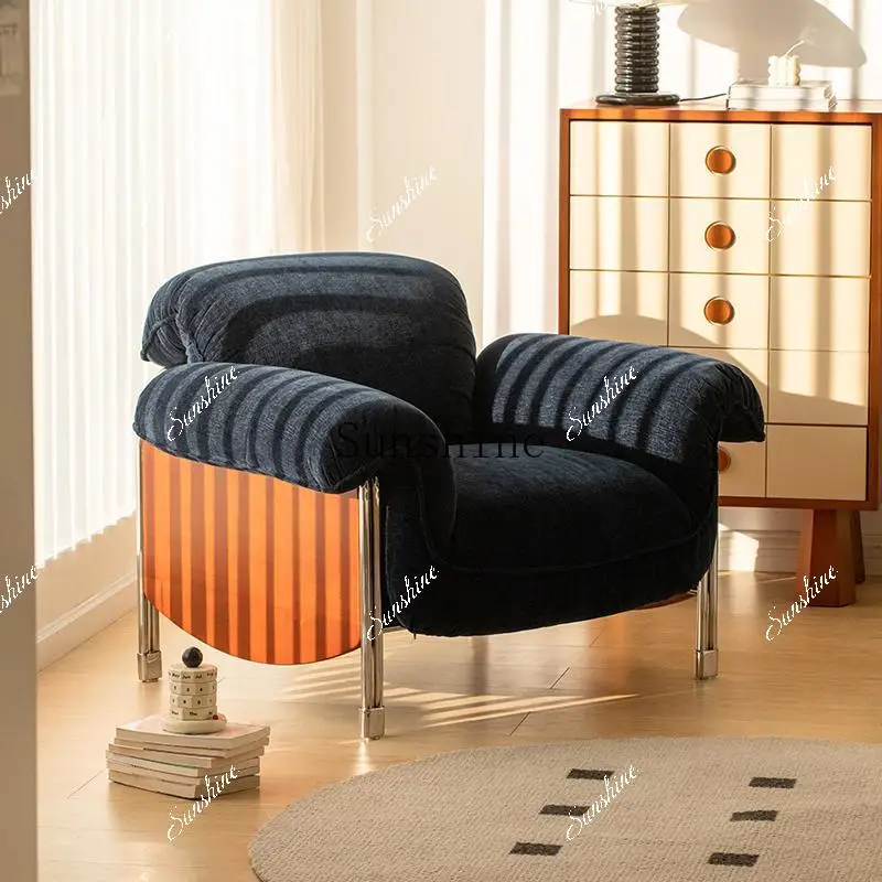 French retro home living room single balcony simple leisure chair  FT