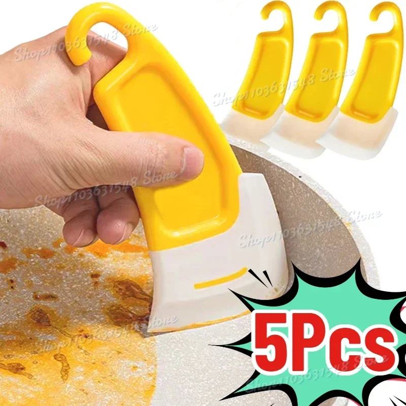 

Cleaning Spatula Kitchen Scraper Soft Blade Scraper Brush Dirty Pan Pot Dishes Cleaner Tools Cooking Baking Tool Kitchen Gadget