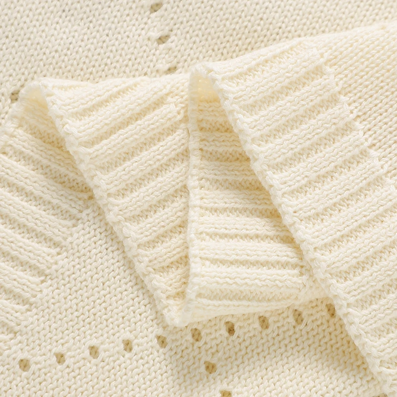 90*70 سنتيمتر القطن عربة طفل البطانيات قماط التفاف تنفس خفيفة الوزن محبوك الوليد بنين بنات السرير الخلوية تلقي الحصير #5