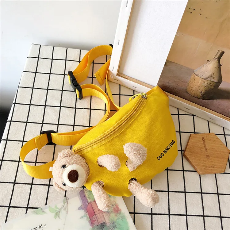 

2025 новый стиль, модная модная сумка на плечо, корейская Ins, женская универсальная повседневная сумка через плечо с милым медведем, женские нагрудные сумки