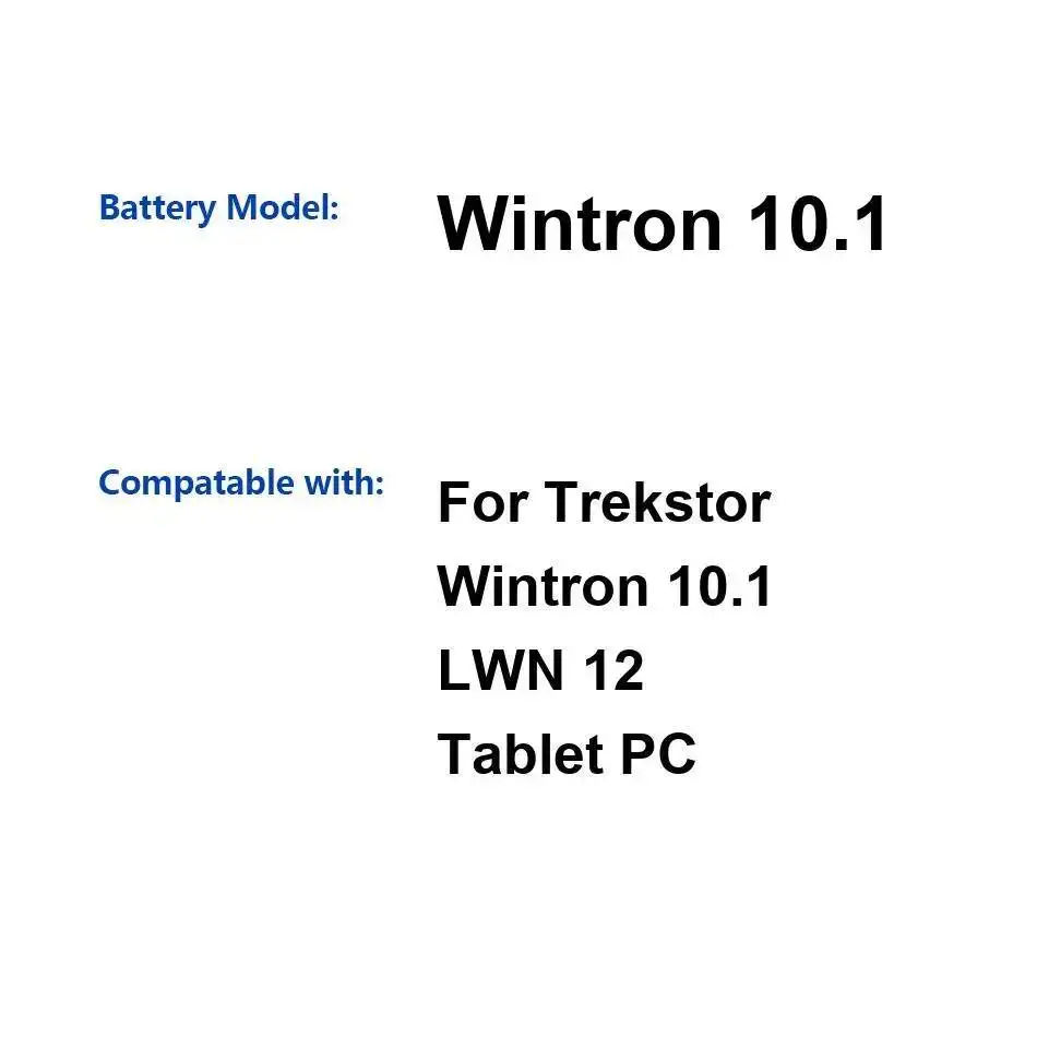 

Легкий аккумулятор для планшета Trekstor Wintron 10.1 Lwn 12, 7000 мАч