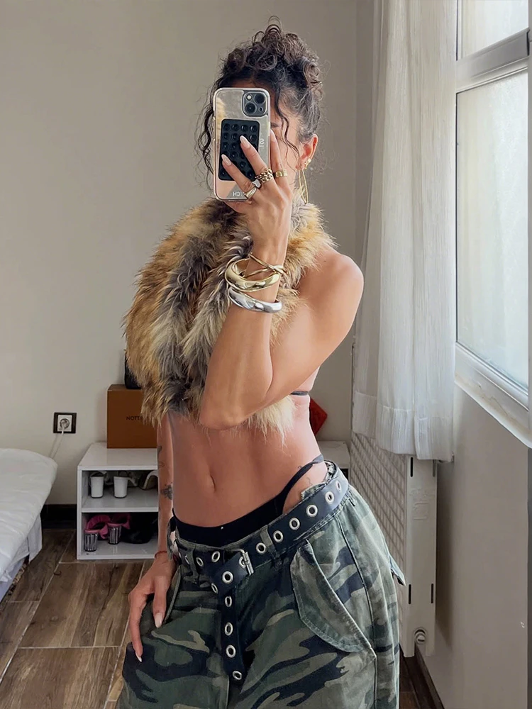 Kliou Leopard Furry Patchwork - Street Fashion Girls review and price