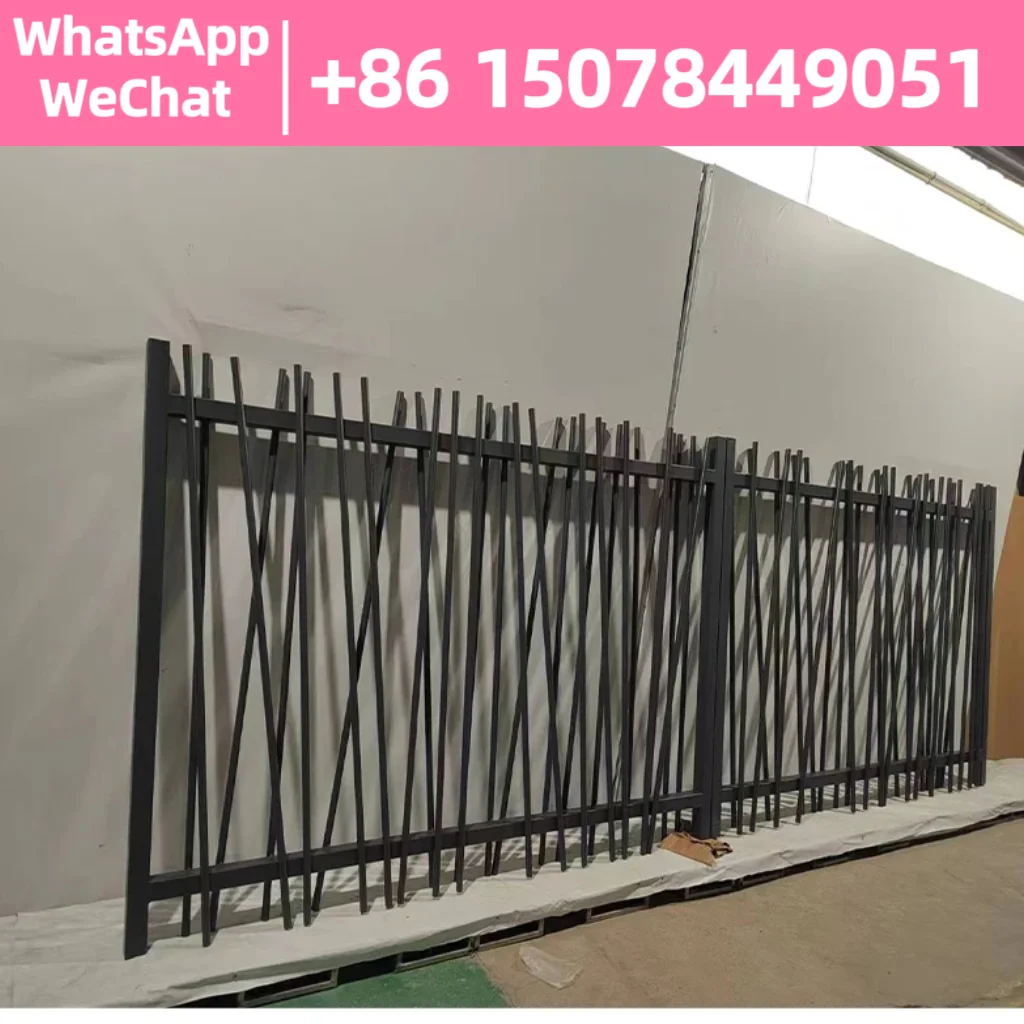 

Automatic aluminum alloy power coating gate design garden aluminum fence and gate