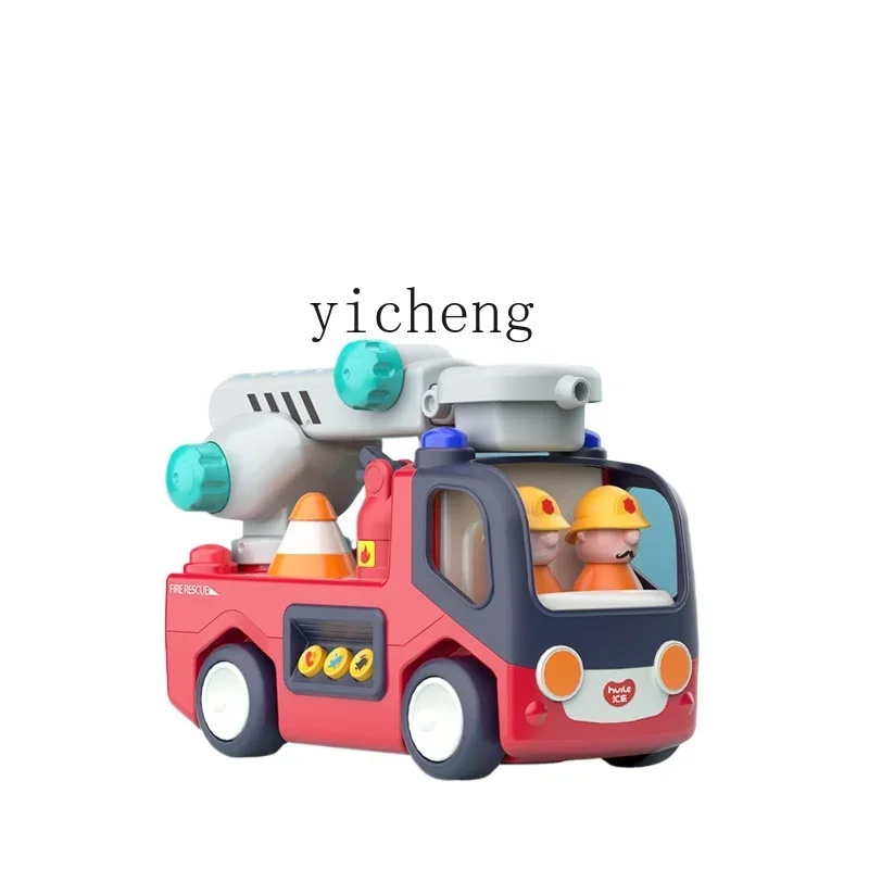 

Tqh детская игрушечная машинка для мальчиков, электрическая пожарная машина, головоломка для раннего образования для детей и младенцев, имитация лестницы, подъемный грузовик