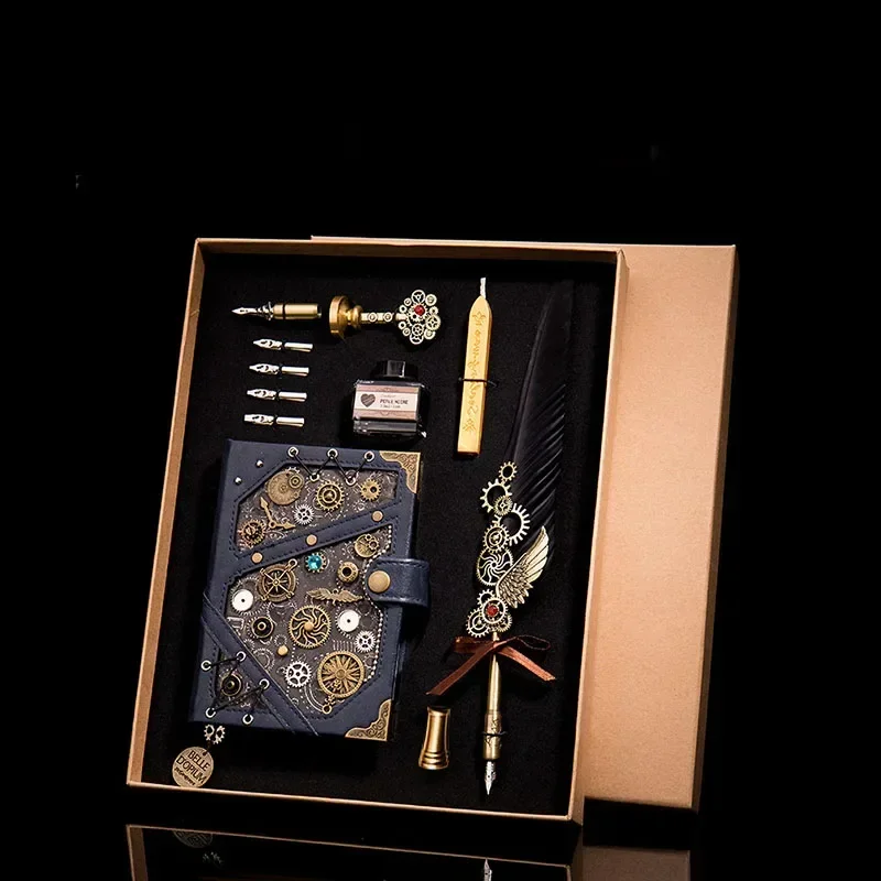 유럽 ​​복고풍 노트북 성격 크리 에이 티브 노트북 Steampunk 핸드 북 루스 리프 레트로 핸드 북 메모장 가죽 일기