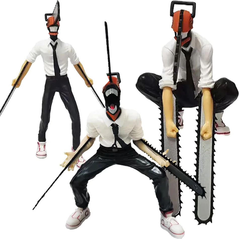 Chainsaw Man Anime Three Figure Power Denji Action Figure PVC Chainsaw Man Power Figurine PVC Adult Collection Model Doll Toys
