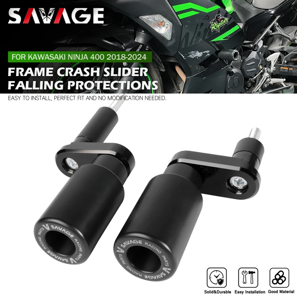 

Ninja400 Frame Slider Crash Protector For Kawasaki Ninja 400 2018-2024 EX400 Motorcycle Engine Crash POM Pad Fairing Guards
