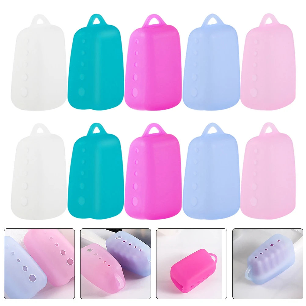 ฝาครอบหัวแปรงสีฟัน 10 ชิ้น แบบพกพา สำหรับเดินทาง ทำจากซิลิโคน ป้องกันได้ดี เหมาะสำหรับใช้ในบ้าน ตั้งแคมป์ และการเดินทาง