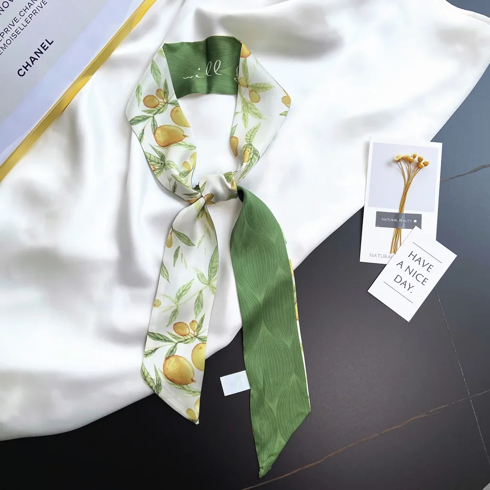 Korean-Inspired Fresh And Clean Ins Fruit Series Hair Ties, Small Scarves, Silk Scarves, Neckties