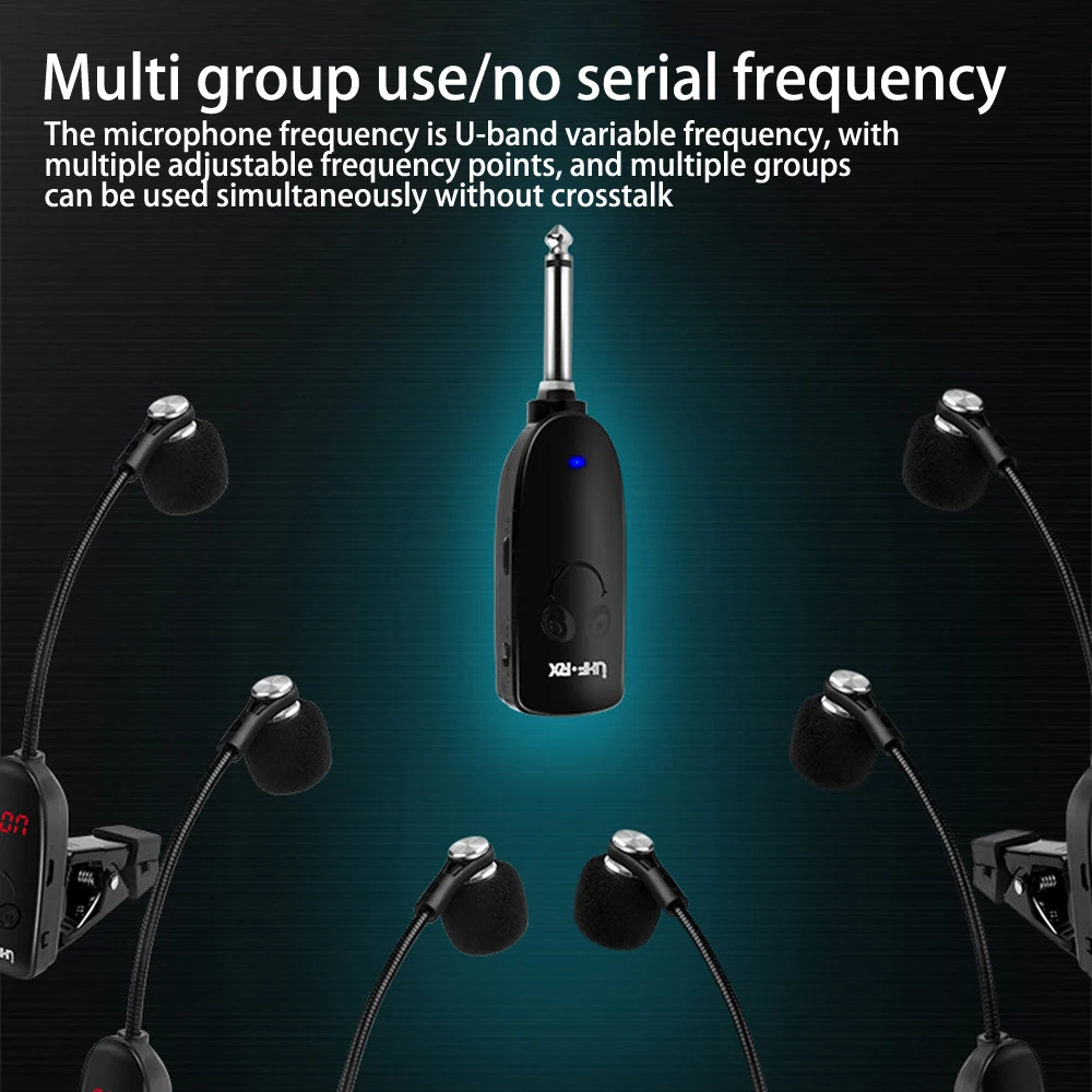 Wireless Instruments Saxophone Microphone Wireless Receiver amplifier professional recording performance outdoor performa view 5