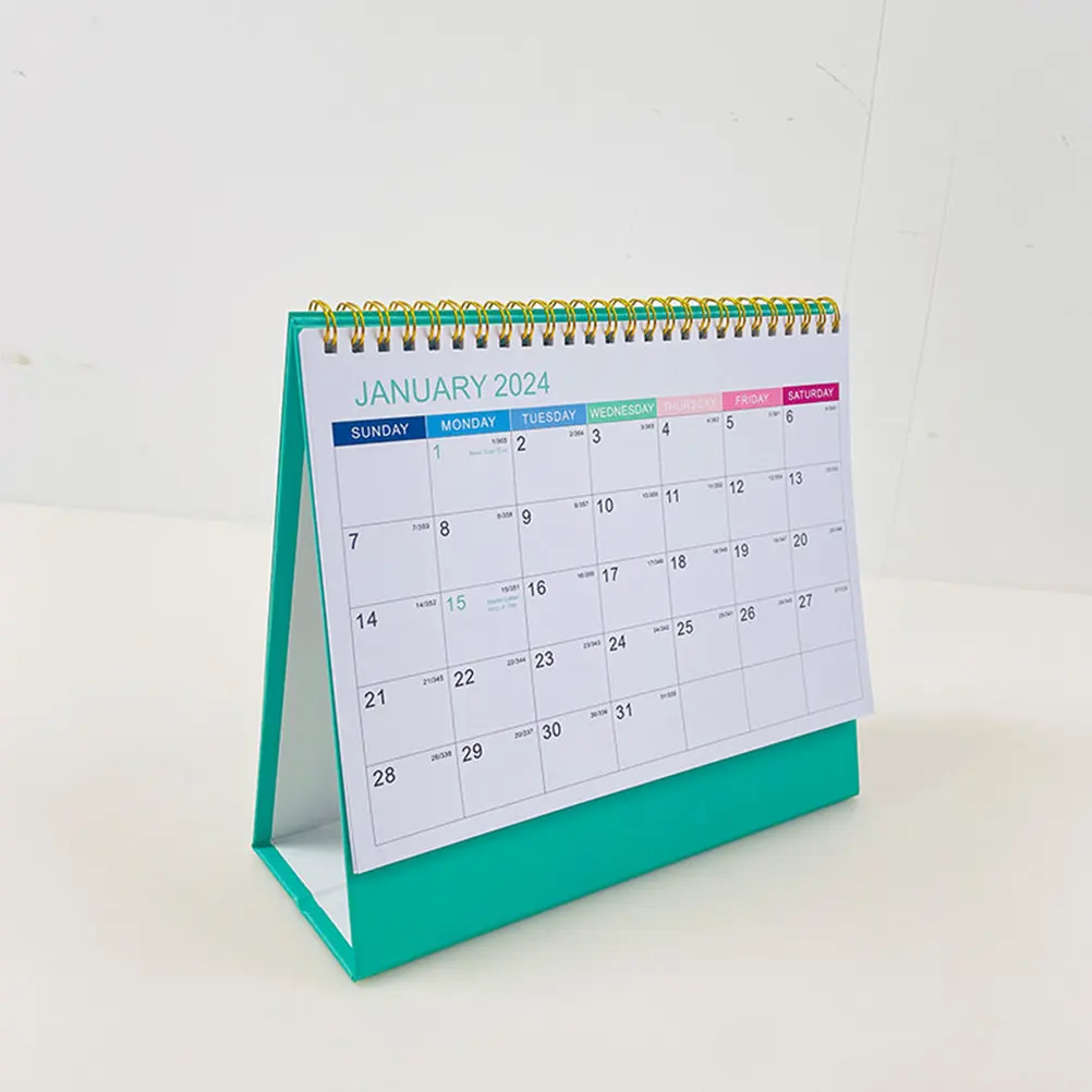 

Standing Desktop Perpetual Calendar 2024 Small Desk Calendar for Home Office Decor Lightweight Portable Flip Date Display Month
