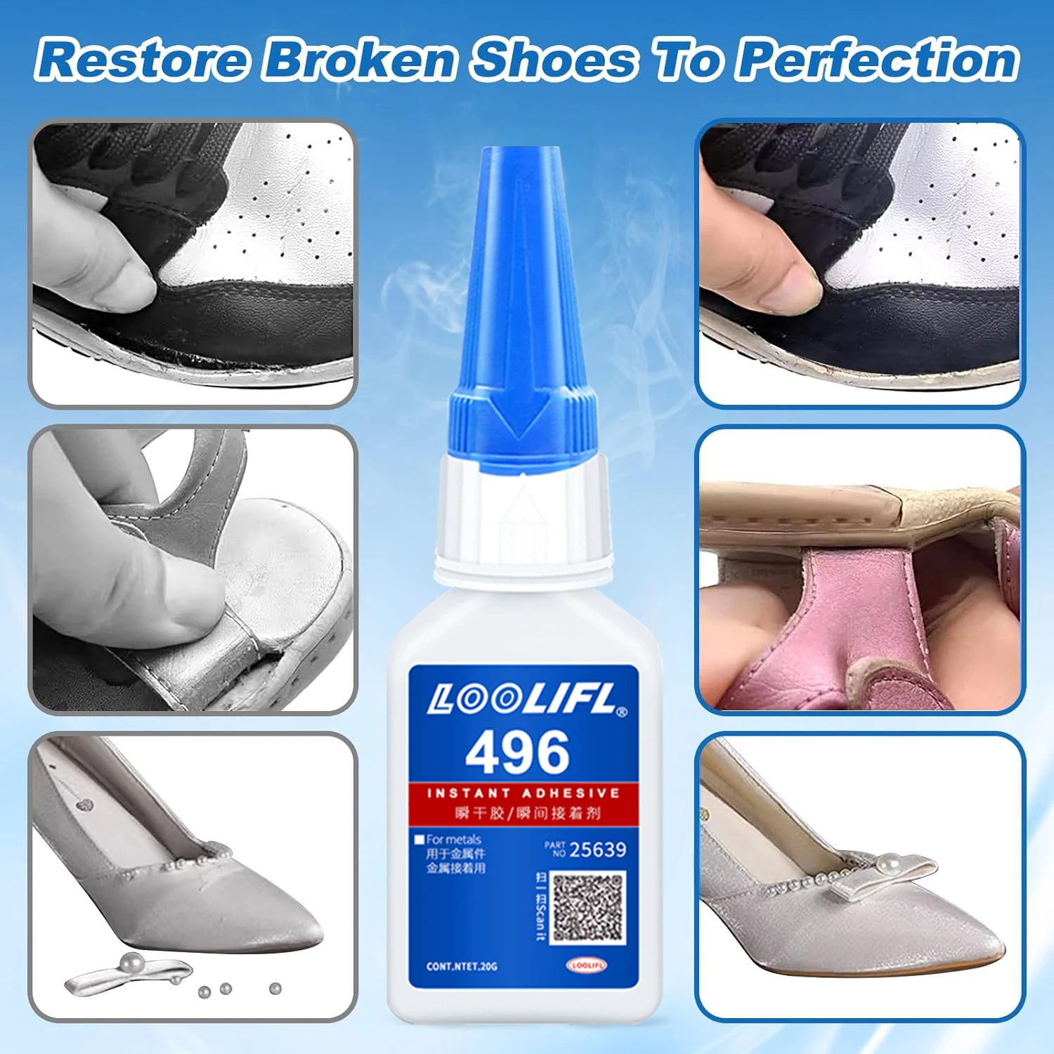 الغراء الأحذية - الصف المهني ، واضح ، مقاوم للماء ، تجفيف سريع ، مثالي لأحذية المشي لمسافات طويلة ، أحذية رياضية ، صنادل ، وMoresuper الغراء