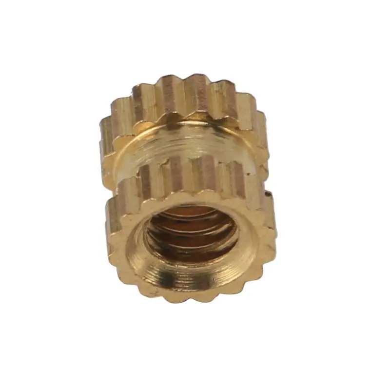 ABSE-M2 X 3Mm Brass Cylinder Knurled Threaded Round Insert Embedded Nuts 1000Pcs